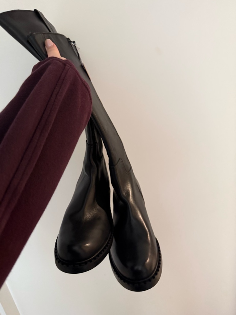 Dolce Vita Glory H2O Black Over-the-Knee Leather Boots - Picture 4 of 5